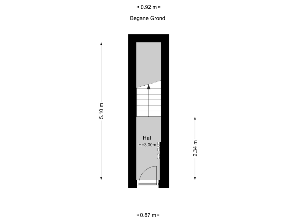 View floorplan of Begane Grond of Noorderbeekdwarsstraat 91