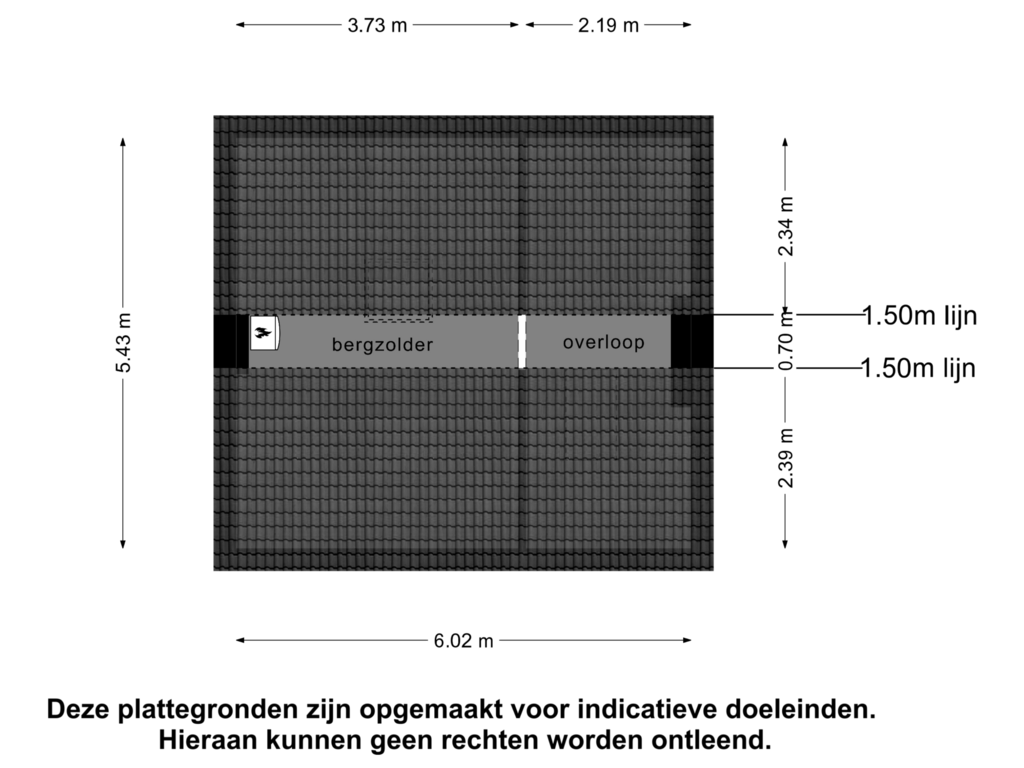 View floorplan of 2e verdieping of Molenlaan 25