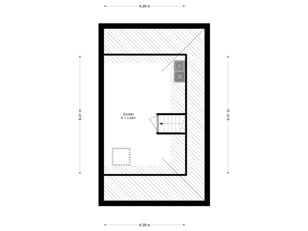 View floorplan of 2e Verdieping of Molenveld 14