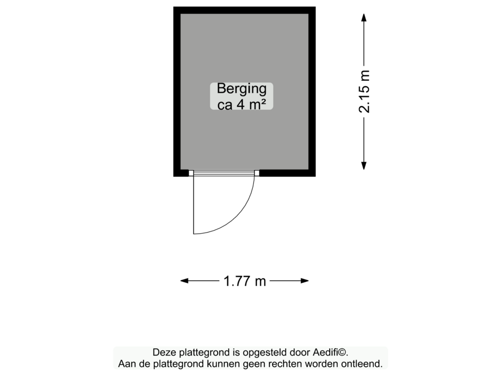 Bekijk plattegrond van Berging van Hamburgerstraat 70-A