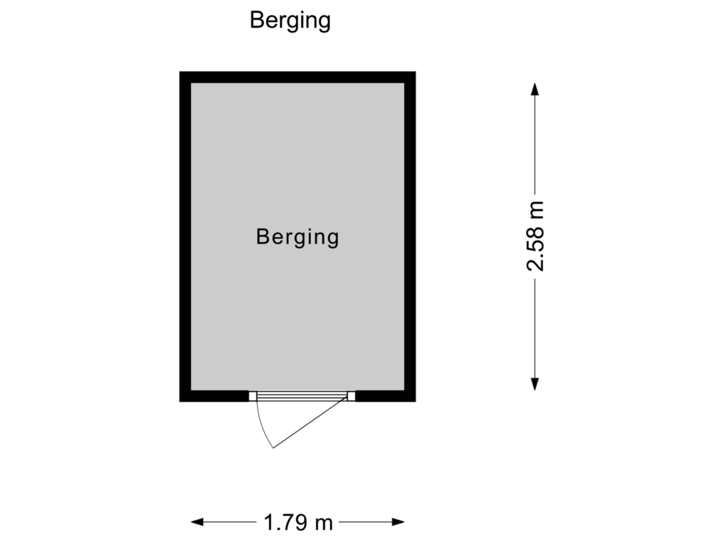 View floorplan of Berging of Anna van Hensbeeksingel 327