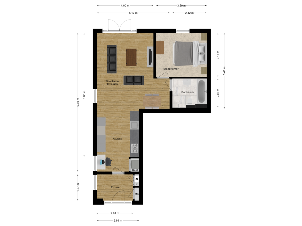 View floorplan of Woning of Langdonkenstraat 9