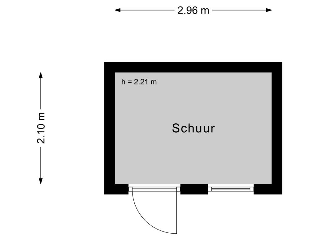 Bekijk plattegrond van Schuur van Sportweg 21