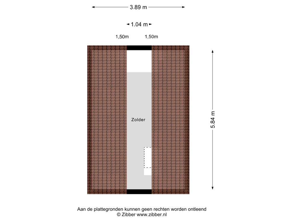 Bekijk plattegrond van Zolder van Nieuwstraat 20