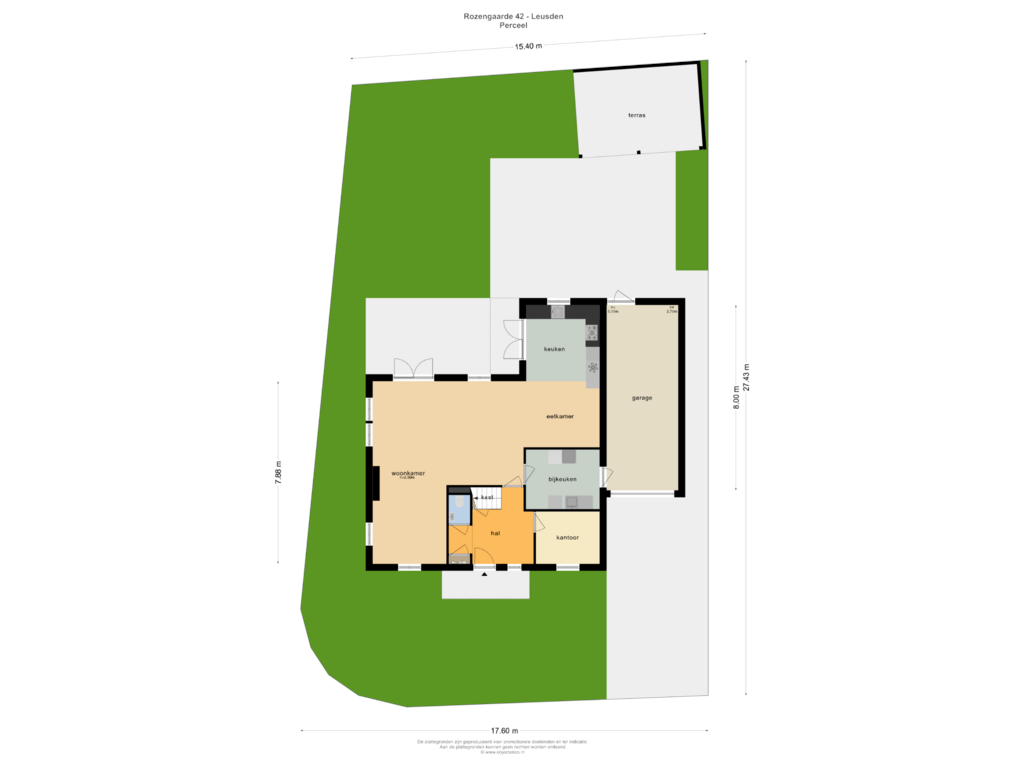 Bekijk plattegrond van PERCEEL van Rozengaarde 42