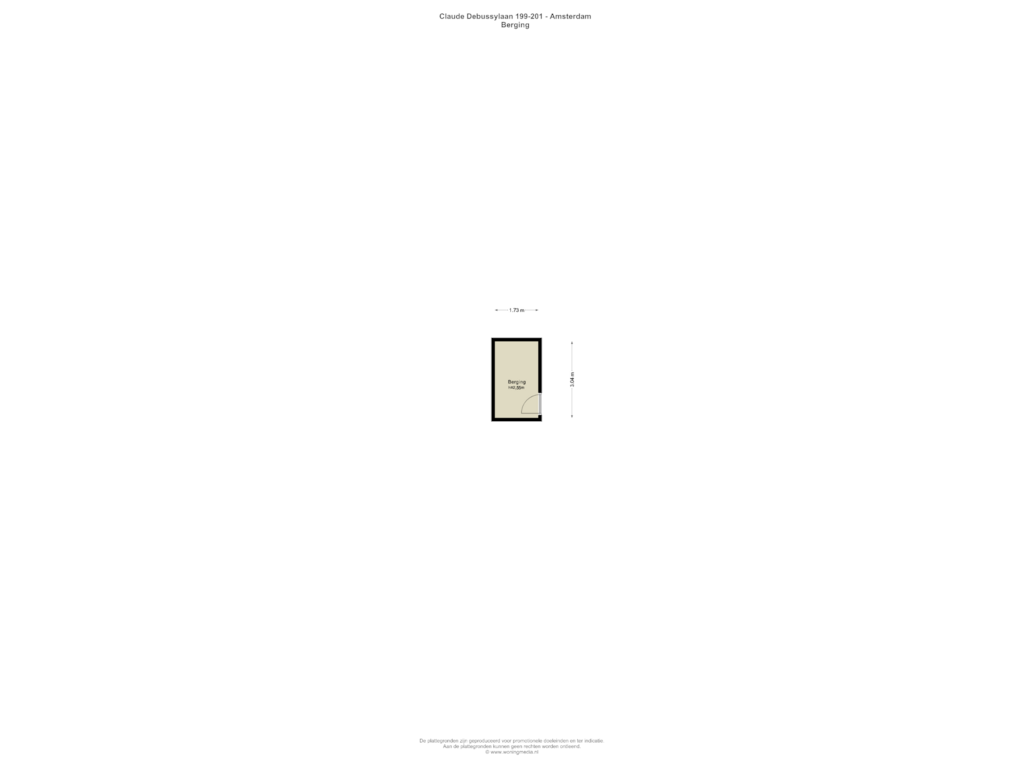 View floorplan of Berging of Claude Debussylaan 199