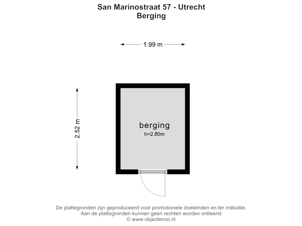 View floorplan of BERGING of San Marinostraat 57