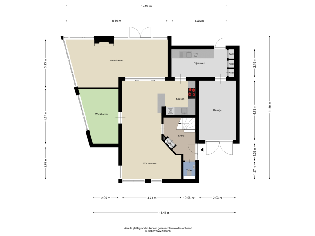 Bekijk plattegrond van Begane grond van Veenhof 2214