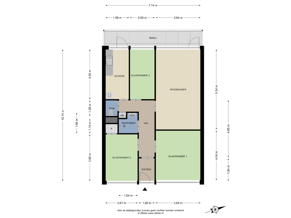 Bekijk plattegrond van Appartement van Briljantstraat 252