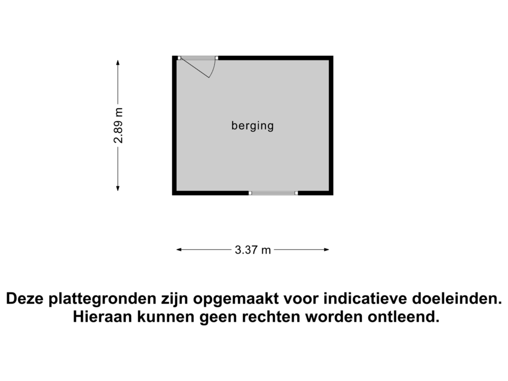 View floorplan of Berging of Kappeynestraat 8-D