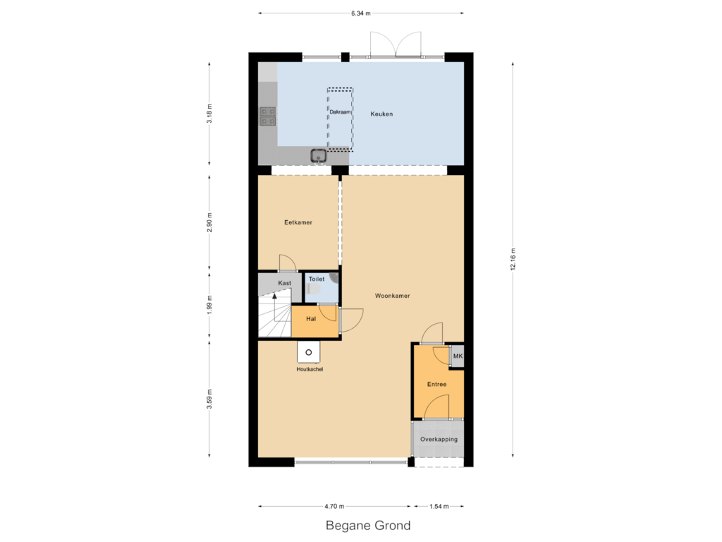 Bekijk plattegrond van Begane Grond van Rozetuin 6