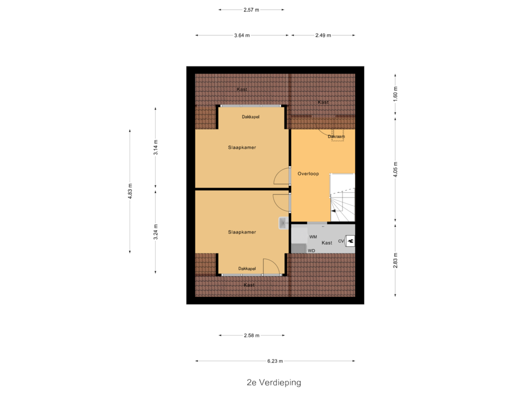 Bekijk plattegrond van 2e Verdieping van Rozetuin 6