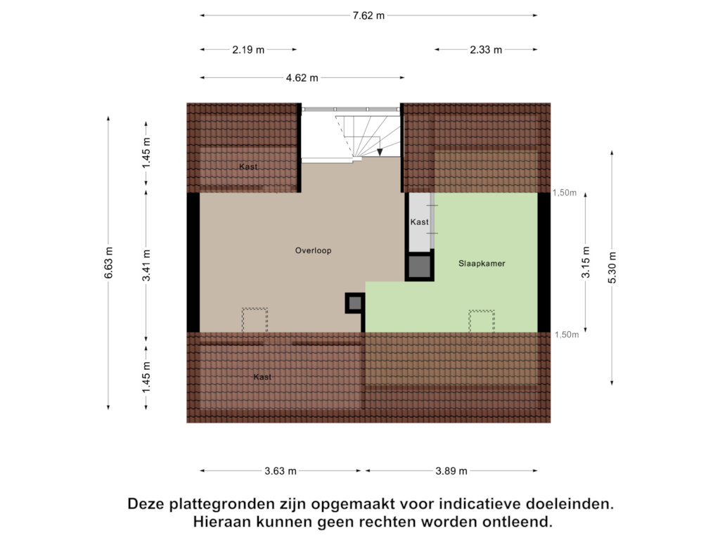 Bekijk plattegrond van Tweede Verdieping van Kapelakker 48