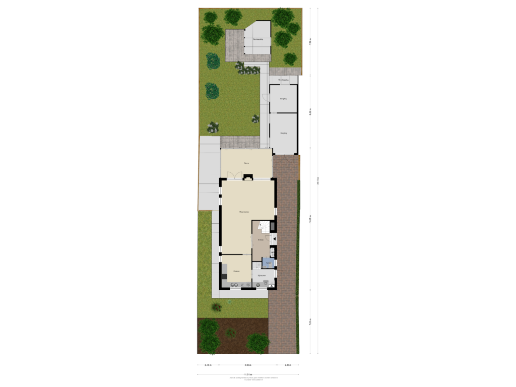 View floorplan of Begane grond _tuin of Griendwerker 22