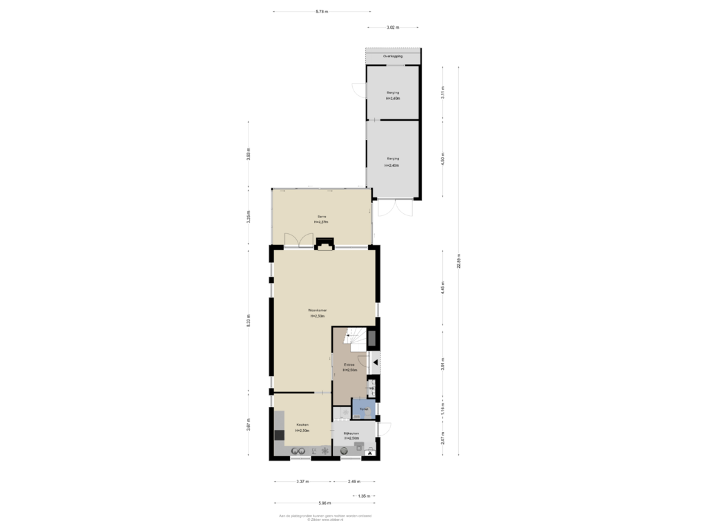 View floorplan of Begane grond of Griendwerker 22