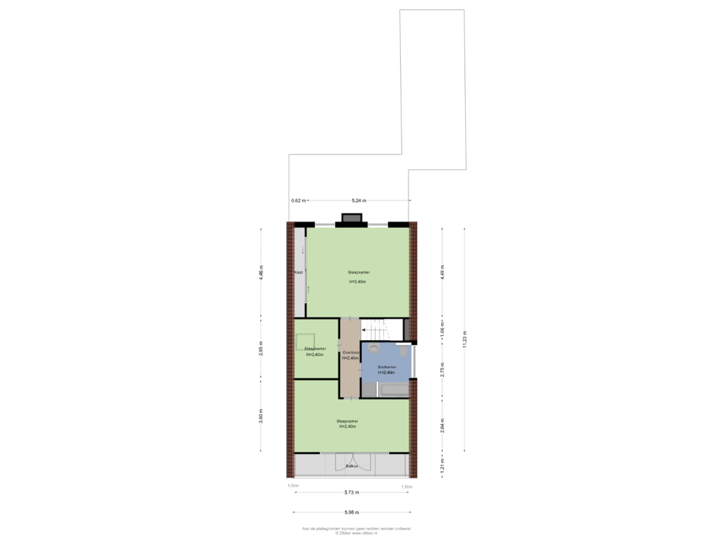 View floorplan of Eerste verdieping of Griendwerker 22