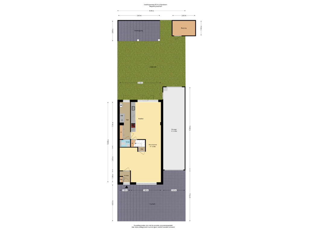 View floorplan of Begane grond tuin of Veenhuizerweg 40-A