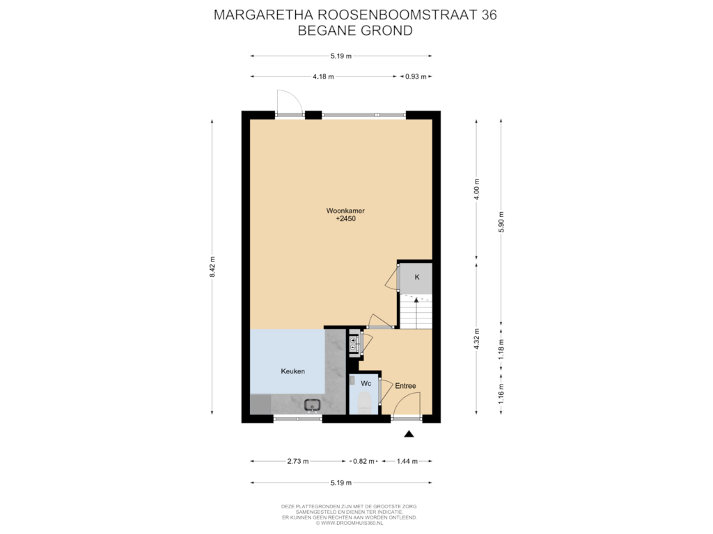 Bekijk plattegrond van Begane  Grond van Margaretha Roosenboomstraat 36