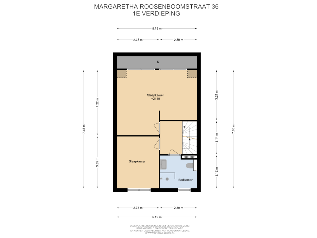 Bekijk plattegrond van 1E Verdieping van Margaretha Roosenboomstraat 36