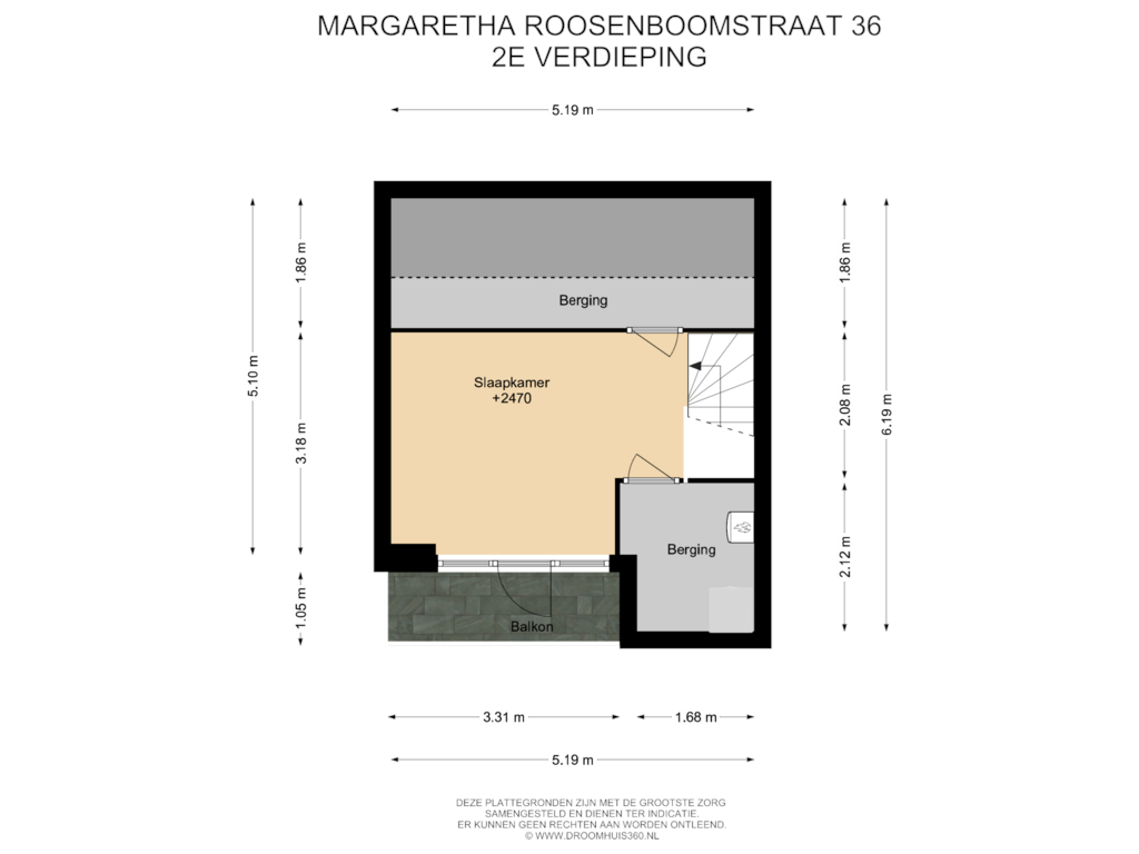 Bekijk plattegrond van 2E Verdieping van Margaretha Roosenboomstraat 36