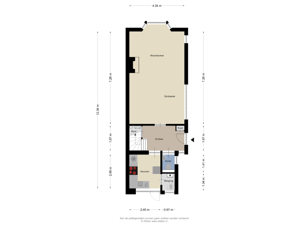 Bekijk plattegrond van Begane grond van G.P. Duuringlaan 29