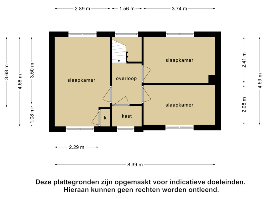 Bekijk plattegrond van 2_1e verdieping van Schoolstraat 7