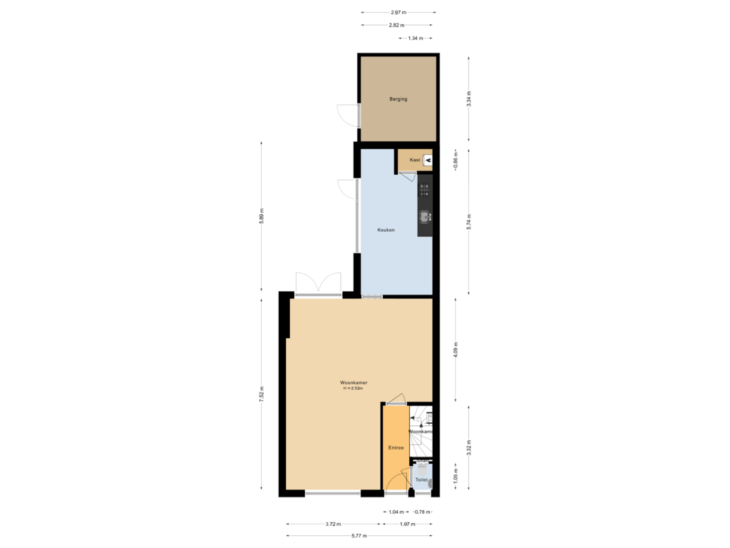 View floorplan of Begane grond of Julianastraat 20