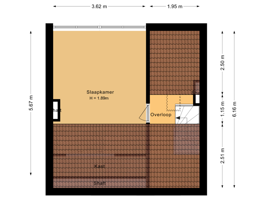 View floorplan of Vliering of Julianastraat 20