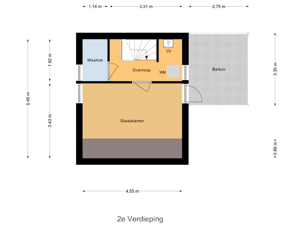 Bekijk plattegrond van 2e Verdieping van Musketiersveld 220