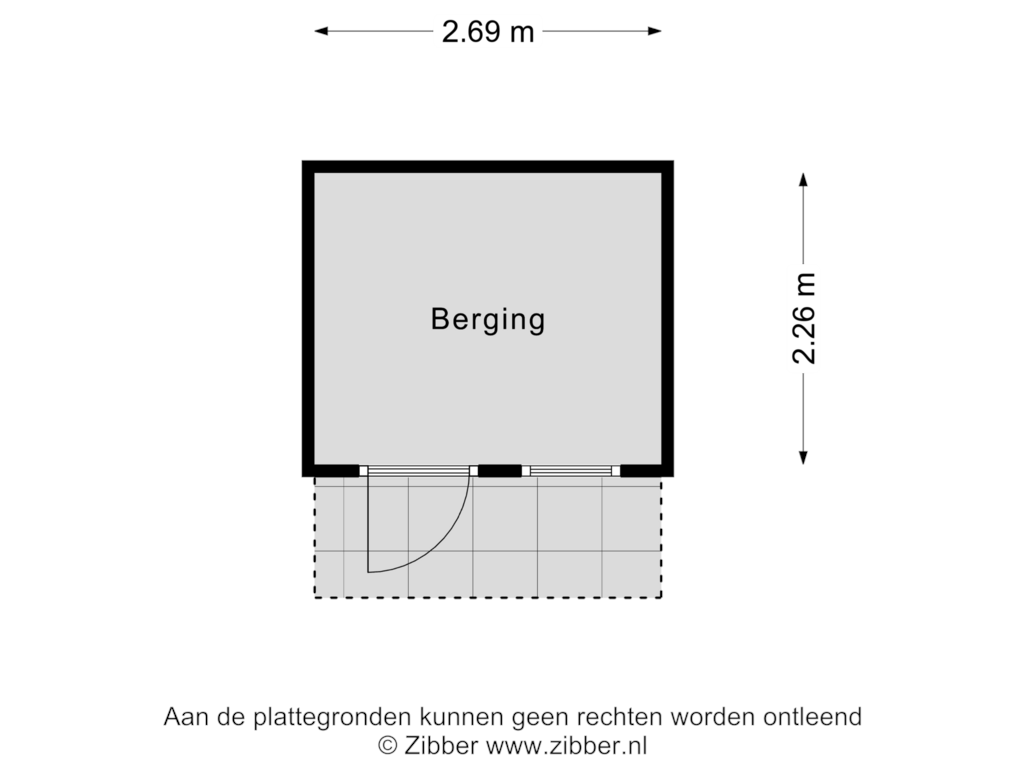 View floorplan of Berging of Hanzestraat 1