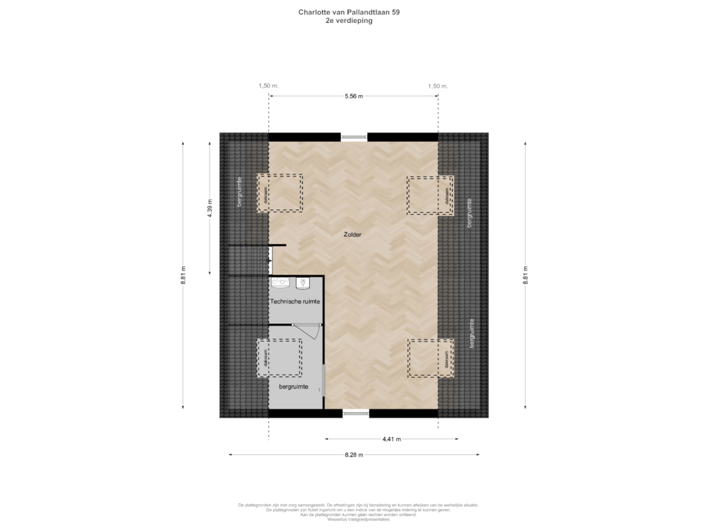 Bekijk plattegrond van 2e verdieping van Charlotte van Pallandtlaan 59