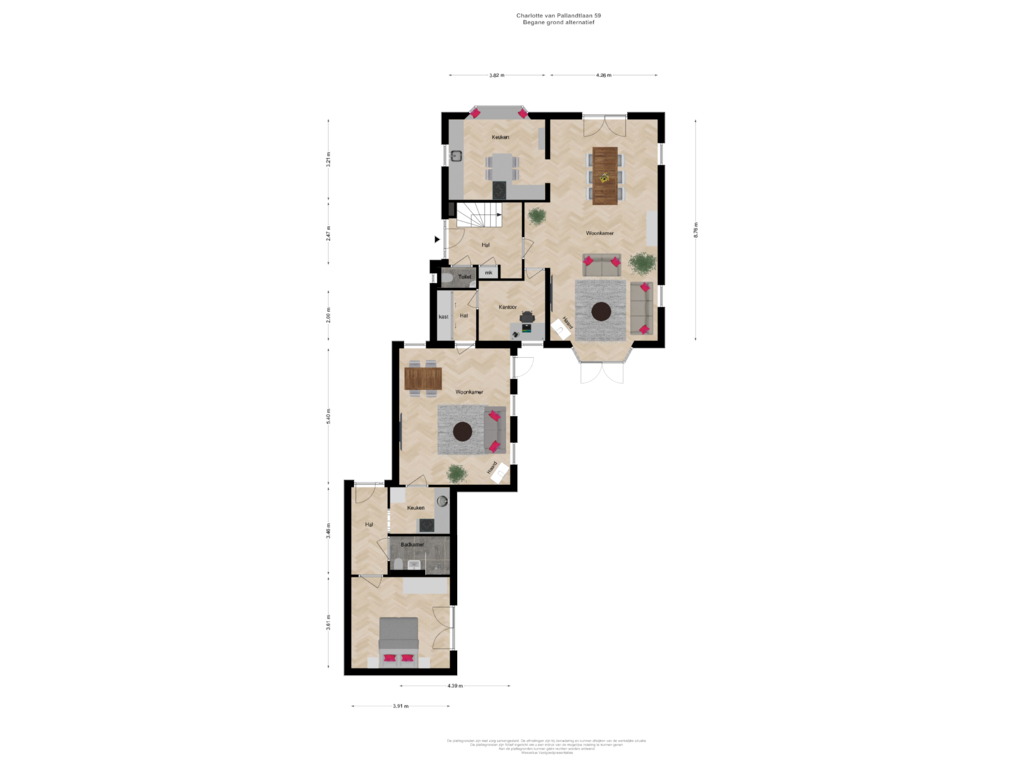 Bekijk plattegrond van Begane grond alternatief van Charlotte van Pallandtlaan 59