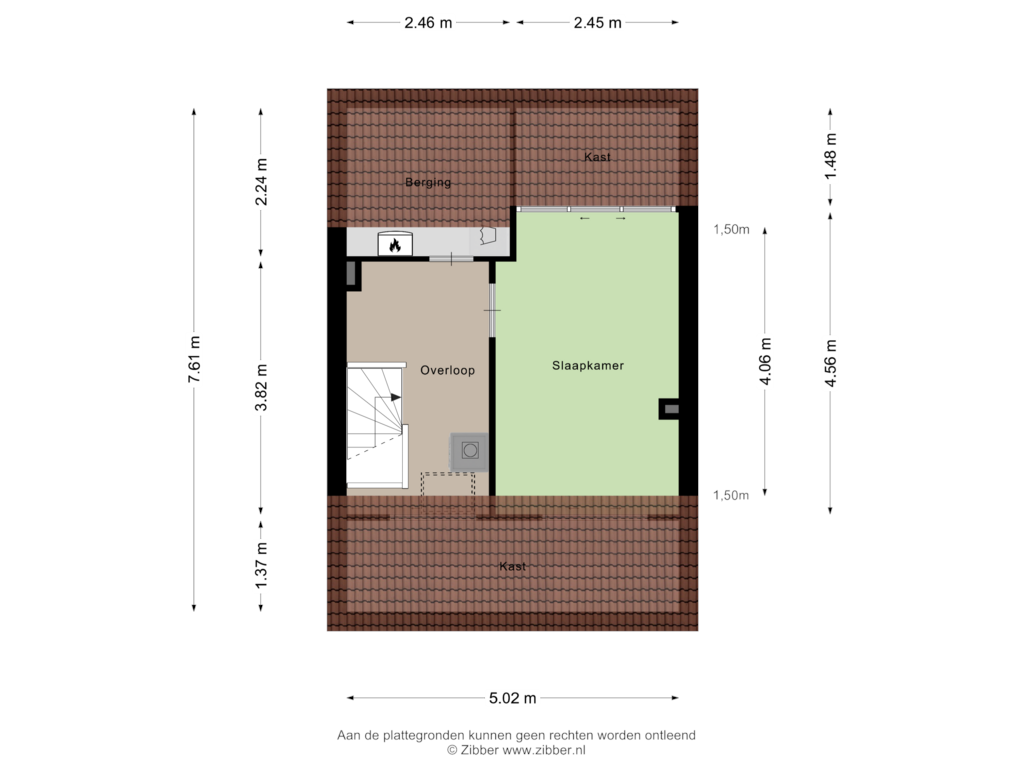 View floorplan of Tweede Verdieping of Johannes van Eindhovenstraat 26