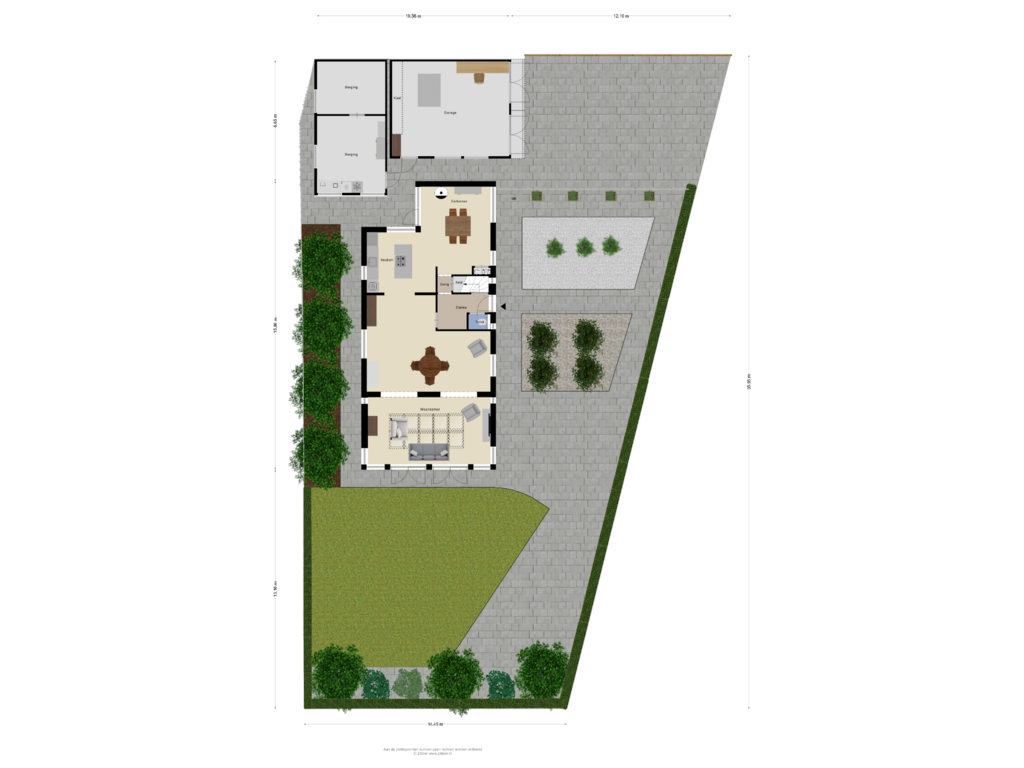 Bekijk plattegrond van Begane Grond _Tuin van Hoge Rijndijk 24