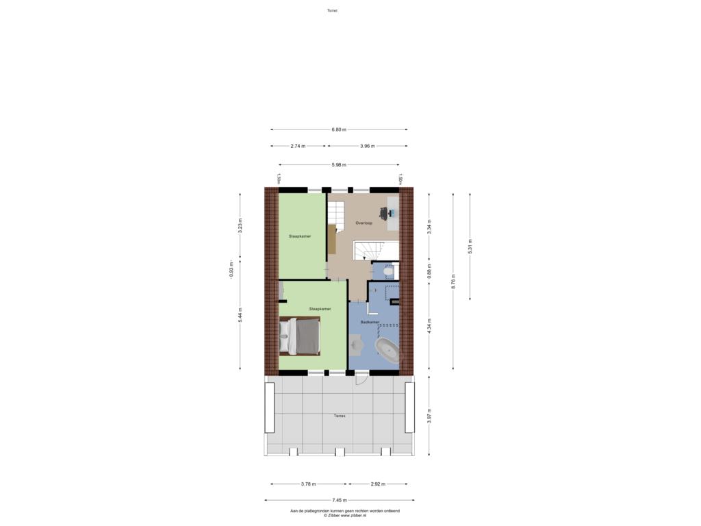 Bekijk plattegrond van Eerste Verdieping van Hoge Rijndijk 24