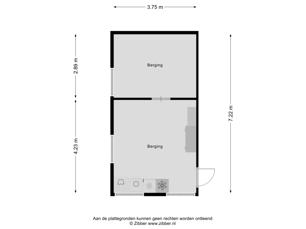 Bekijk plattegrond van Berging van Hoge Rijndijk 24