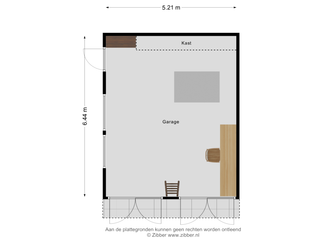 Bekijk plattegrond van Garage van Hoge Rijndijk 24