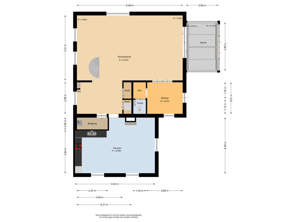 Bekijk plattegrond van Begane grond van Kleidijk 9