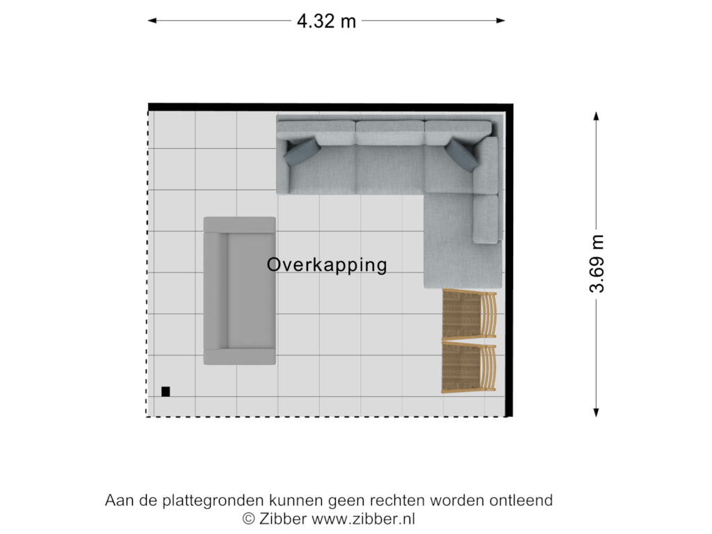 Bekijk plattegrond van Overkapping van Berg en Boschweg 38