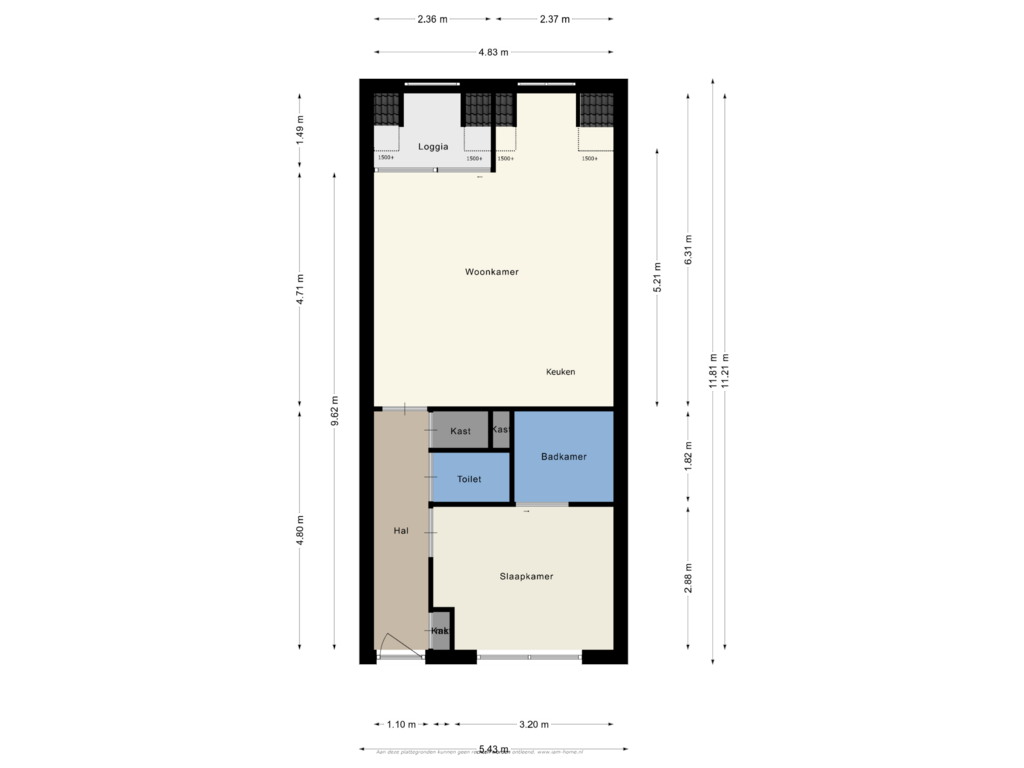 Bekijk plattegrond van 2e Verdieping van Smidseind 75