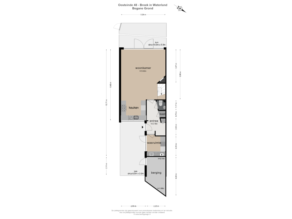 View floorplan of Begane Grond of Oosteinde 48