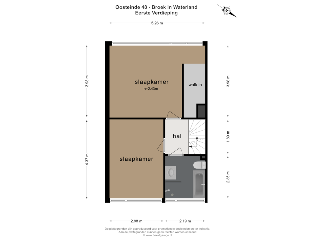 View floorplan of Eerste Verdieping of Oosteinde 48