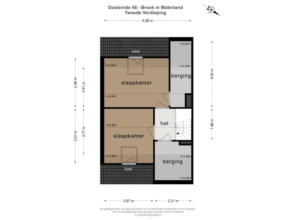 View floorplan of Tweede Verdieping of Oosteinde 48