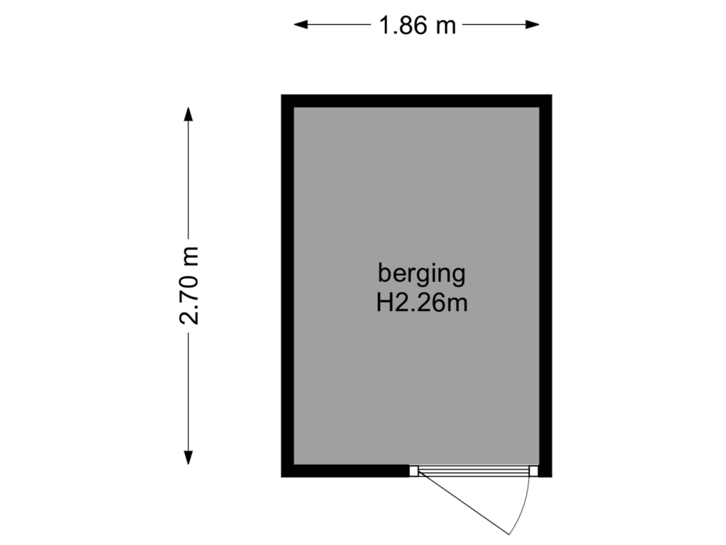 View floorplan of Berging of Bonifatiushof 16