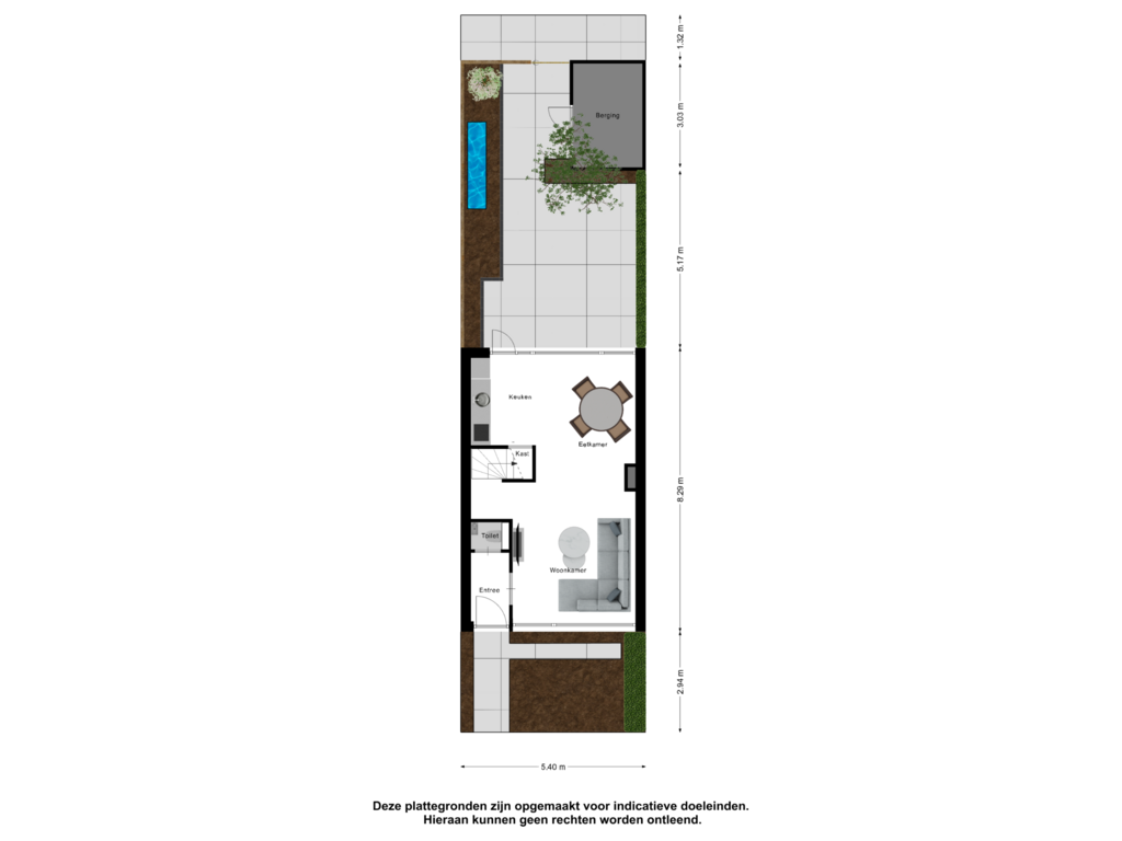 Bekijk plattegrond van Begane Grond Tuin van van Alkemadelaan 65