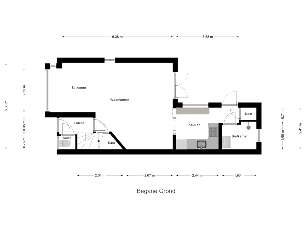 Bekijk plattegrond van Begane Grond van Slijperij 5