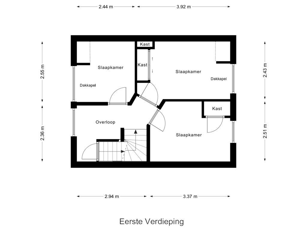 Bekijk plattegrond van Eerste Verdieping van Slijperij 5