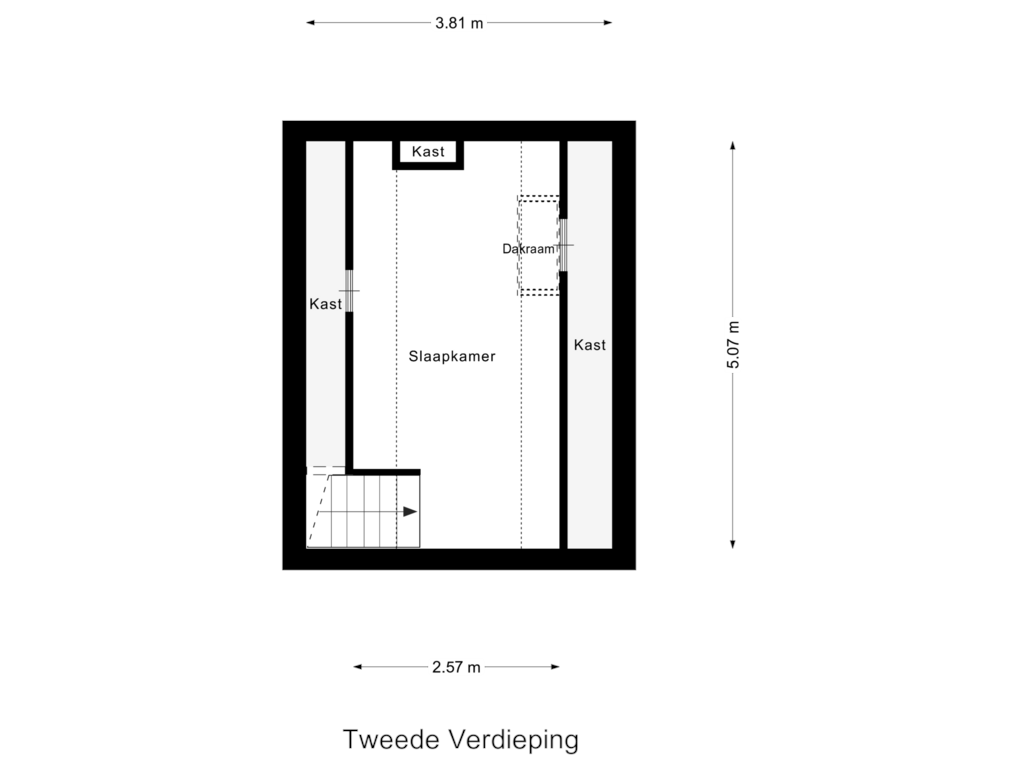 Bekijk plattegrond van Tweede Verdieping van Slijperij 5