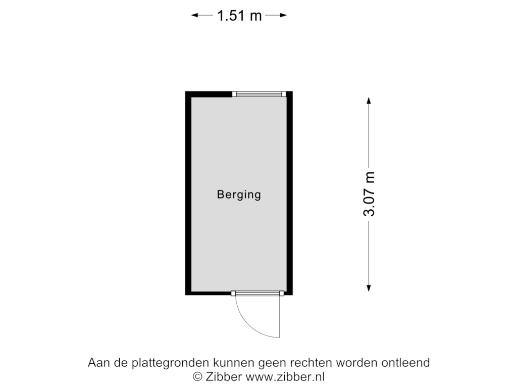 View floorplan of Berging of Binnenhof 123