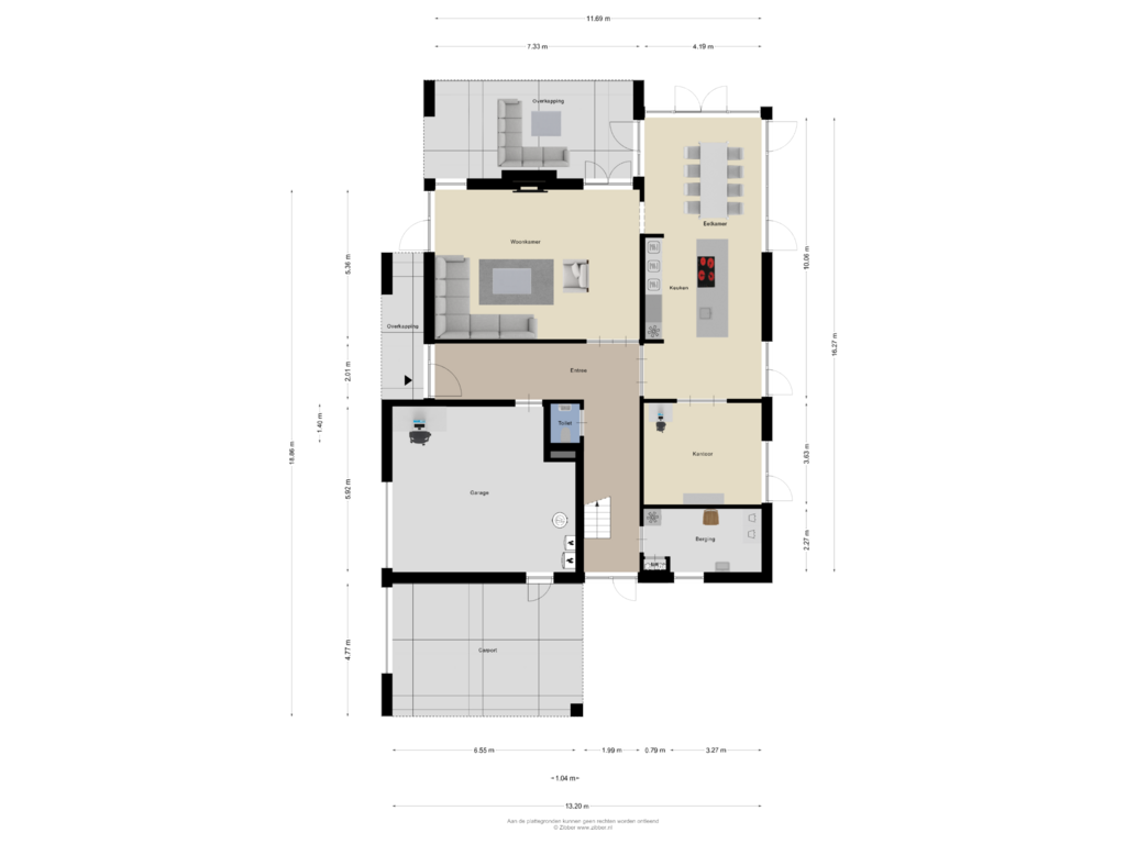 View floorplan of Begane grond of Vorgersweg 12